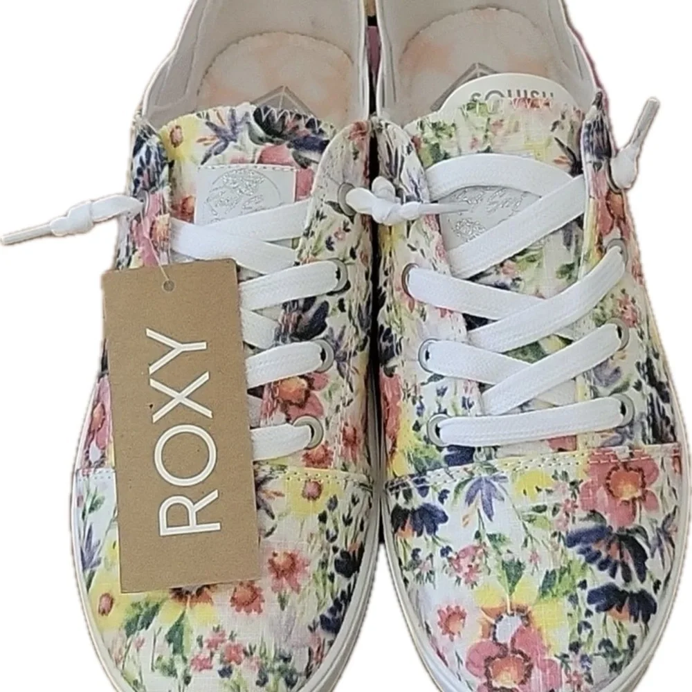 Roxy Floral Sneakers Casual Shoes Sizes 7.5 - Picture 2 of 8